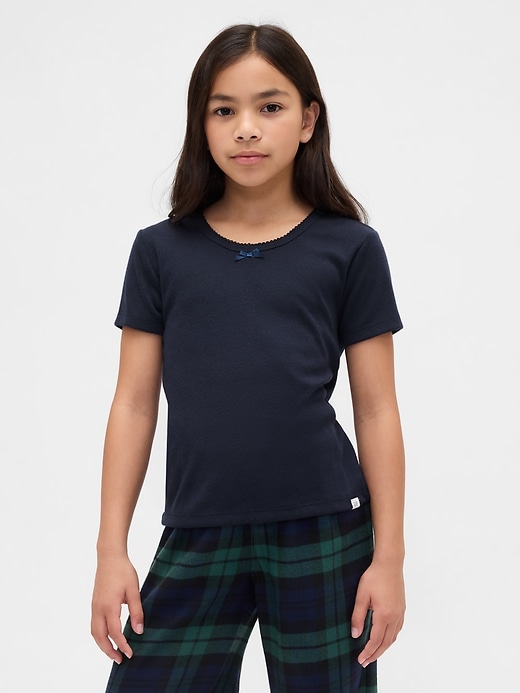 Image number 1 showing, Kids Recycled Pointelle PJ T-Shirt