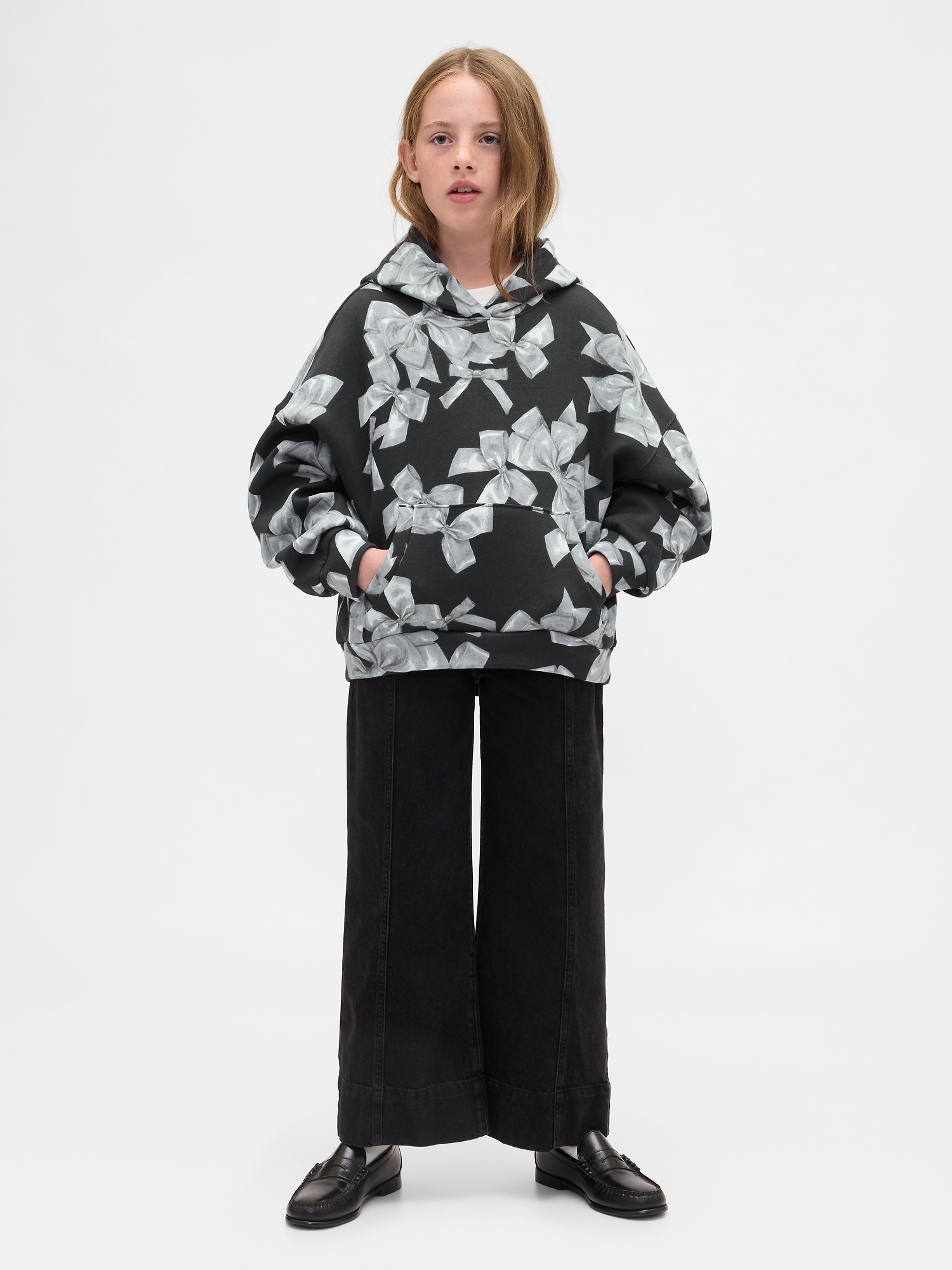 Kids Oversized Bow Hoodie