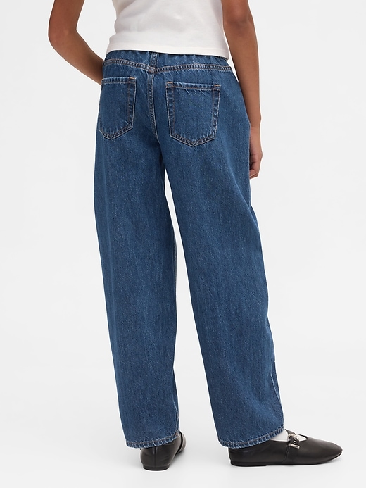 Image number 4 showing, Kids High Rise Rhinestone Easy Barrel Jeans