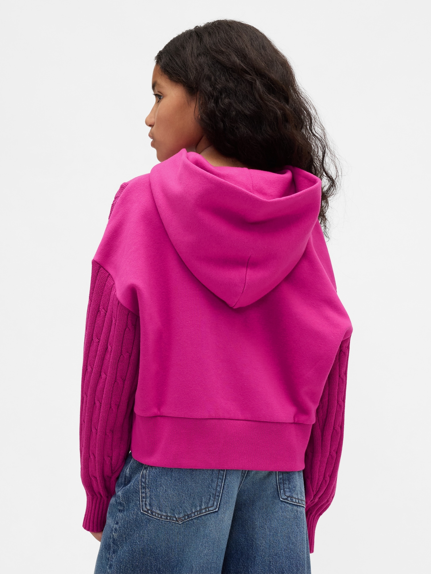 Kids VintageSoft Mixed Media Hoodie