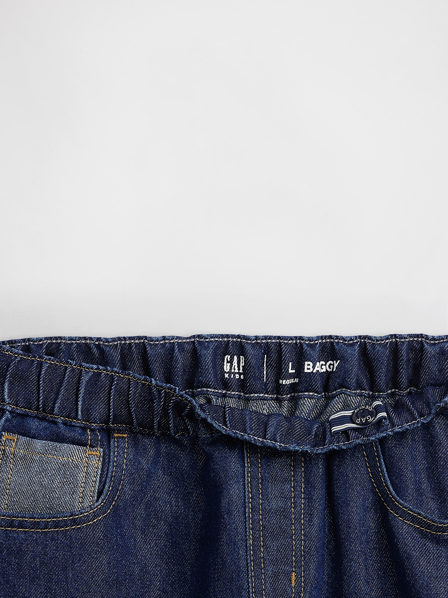 Kids Low Rise Baggy Metallic Jeans