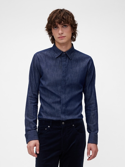 Image number 1 showing, GapStudio Chambray Shirt