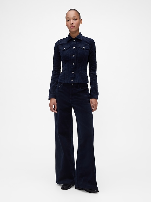 Image number 1 showing, GapStudio Low Rise Corduroy Wide-Leg Pants