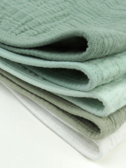 Image number 5 showing, Honest Baby Clothing 5 Pack Organic Cotton Multi Layer Woven Burp Cloths