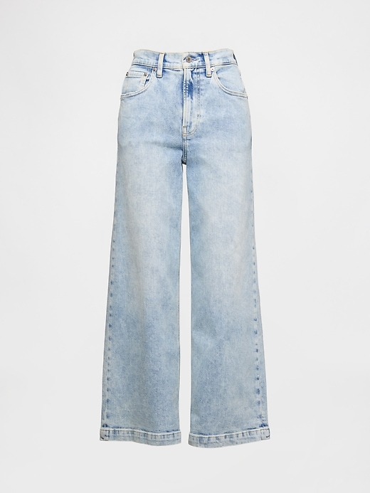 Image number 5 showing, High Rise Stride Wide-Leg Ankle Jeans