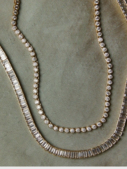 Image number 4 showing, HART Baguette Tennis Necklace