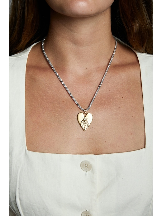 Image number 2 showing, HART Silver Lurex Cord with Halleys Heart Charm