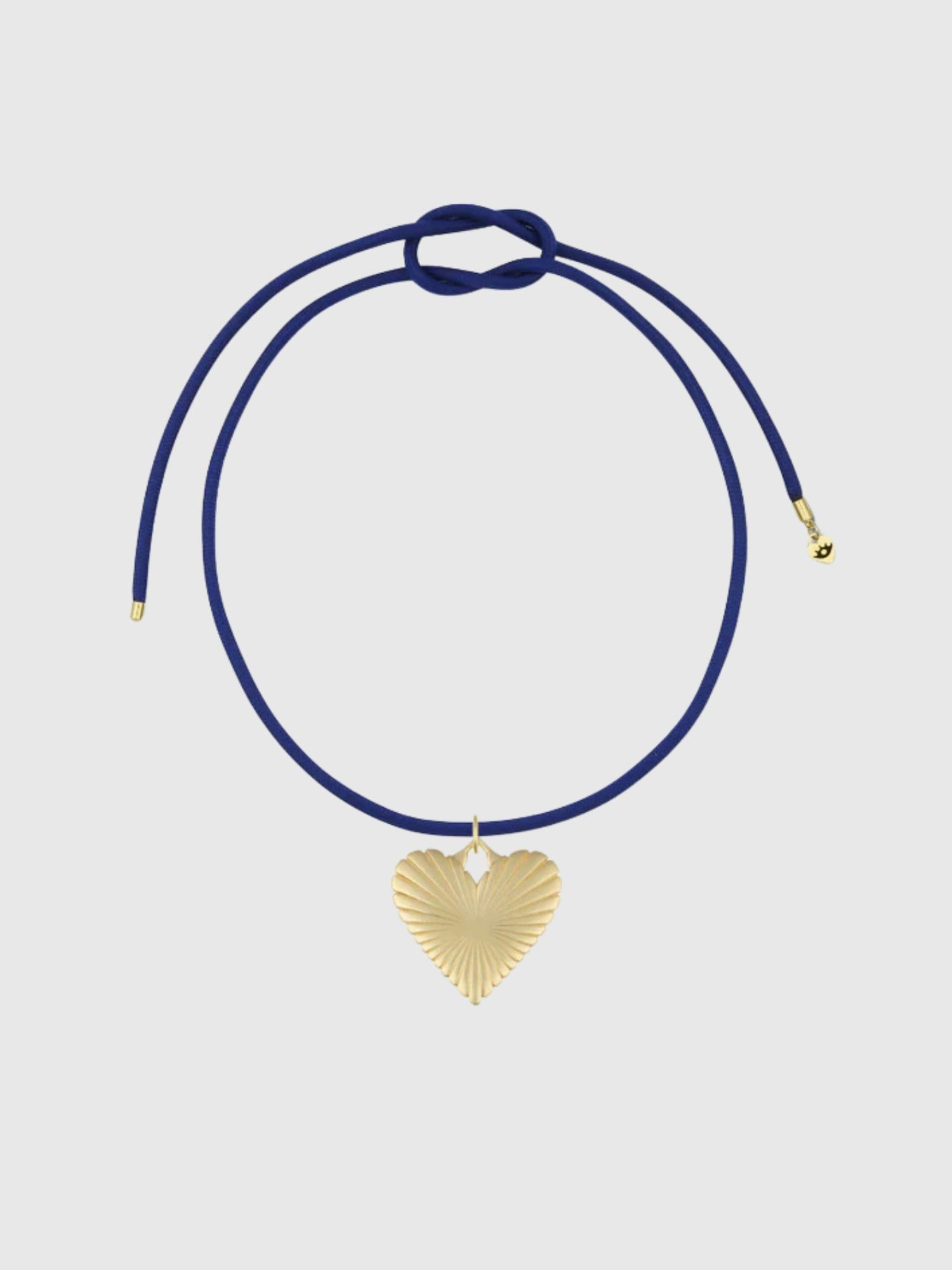 Exclusive Gap Denim Ribbed Heart of Gold Necklace - Gold