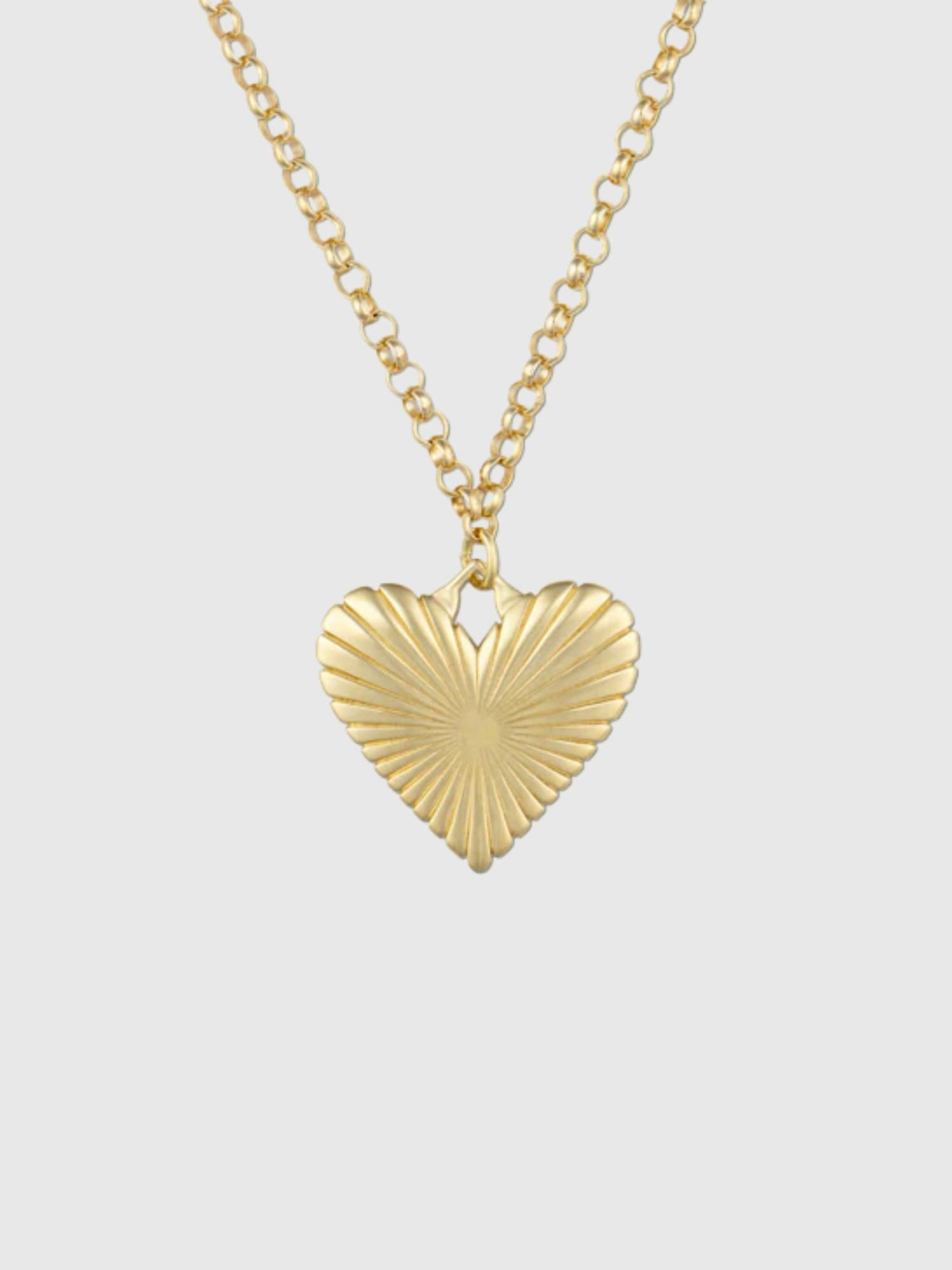 HART Ribbed Heart of Gold Necklace - Gold