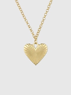 HART Ribbed Heart of Gold Necklace