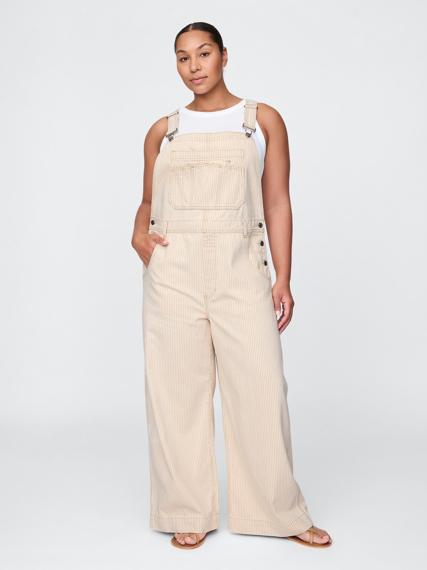Женские комбинезоны Gap UltraSoft Denim Baggy Overalls — фото 5