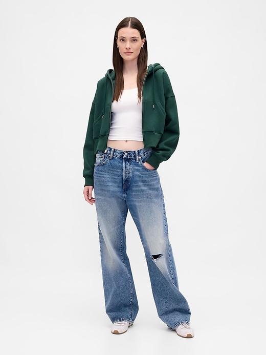 Image number 2 showing, VintageSoft Full-Zip Wedge Hoodie