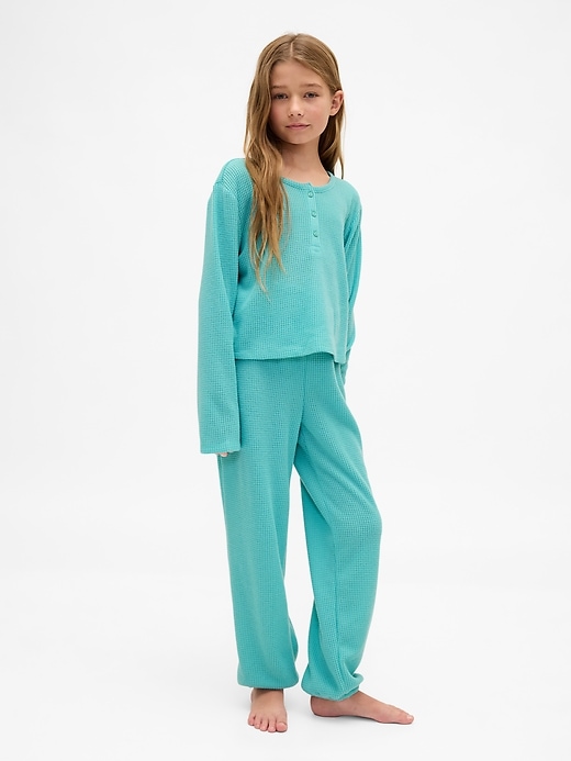 Image number 2 showing, Kids Recycled Waffle PJ Set