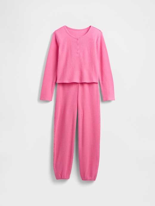Image number 2 showing, Kids Recycled Waffle PJ Set