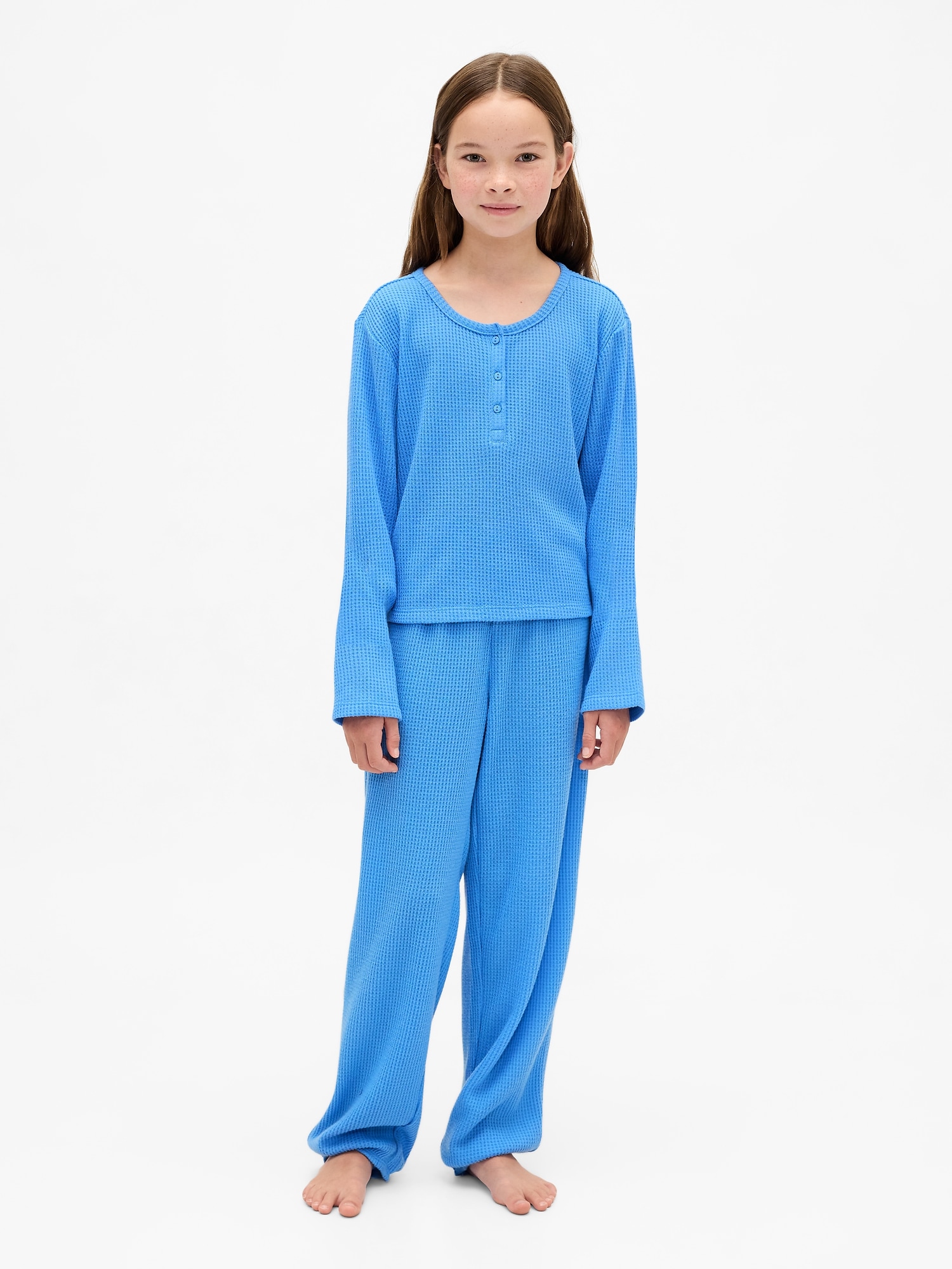 Kids Recycled Waffle PJ Set