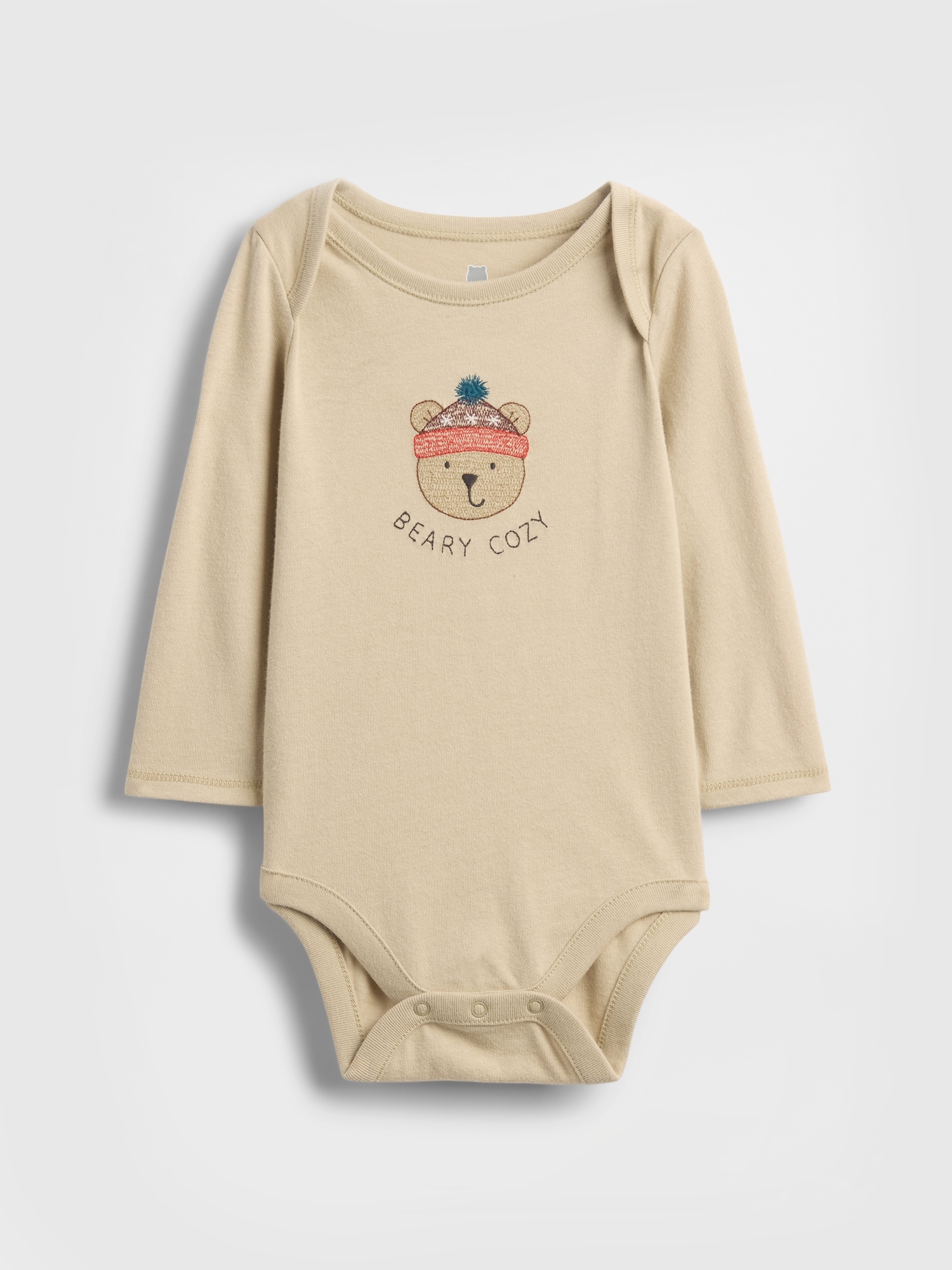 Baby First Favorites Organic Cotton Graphic Bodysuit - Wicker Beige
