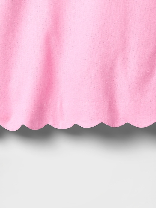 Image number 4 showing, Linen-Blend Scalloped Mini Skort