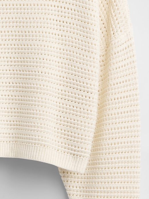 Image number 5 showing, Crochet Boatneck Crop Sweater