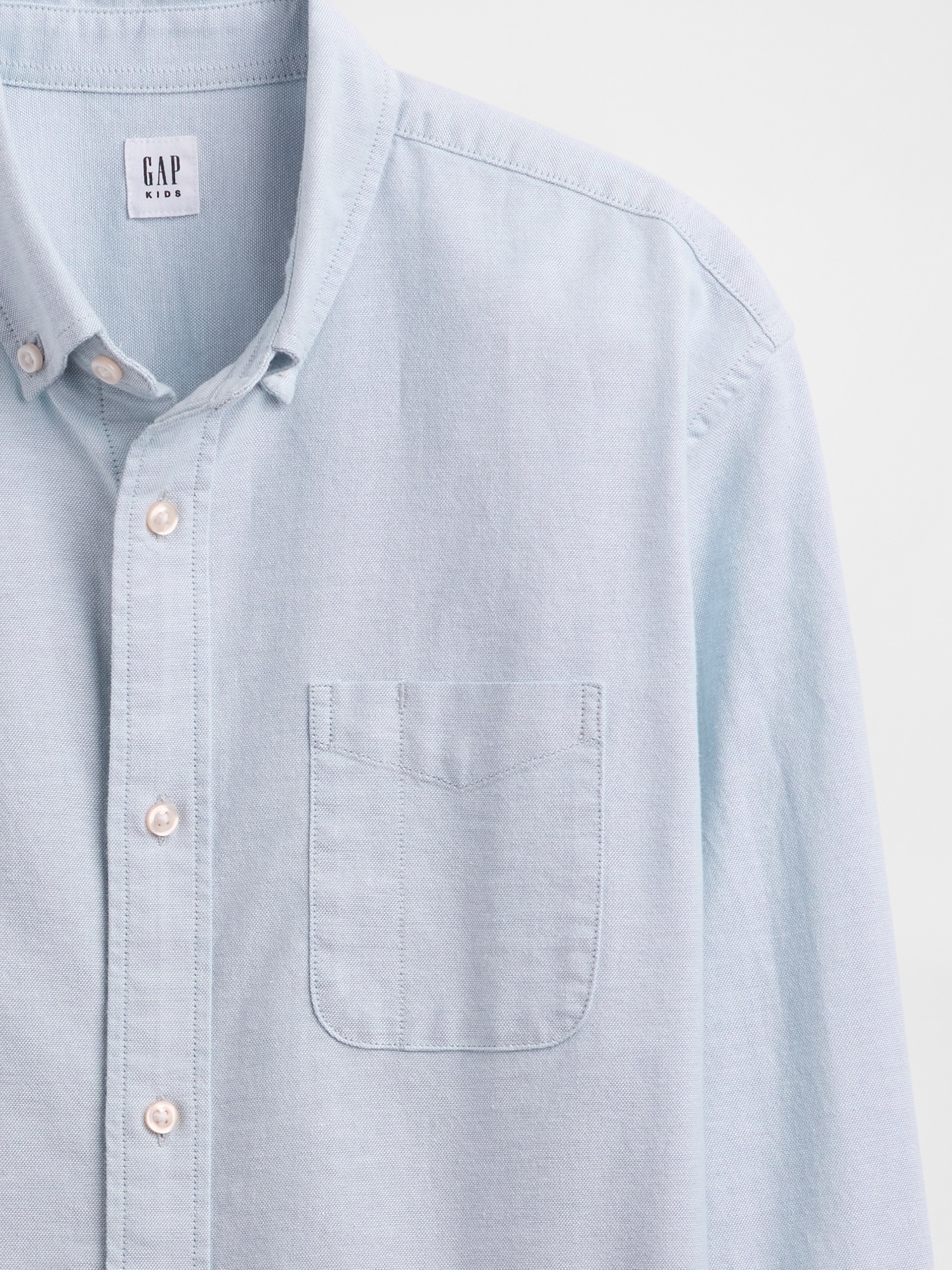 Детские рубашки Gap Kids Uniform Relaxed Oxford Shirt — фото 5