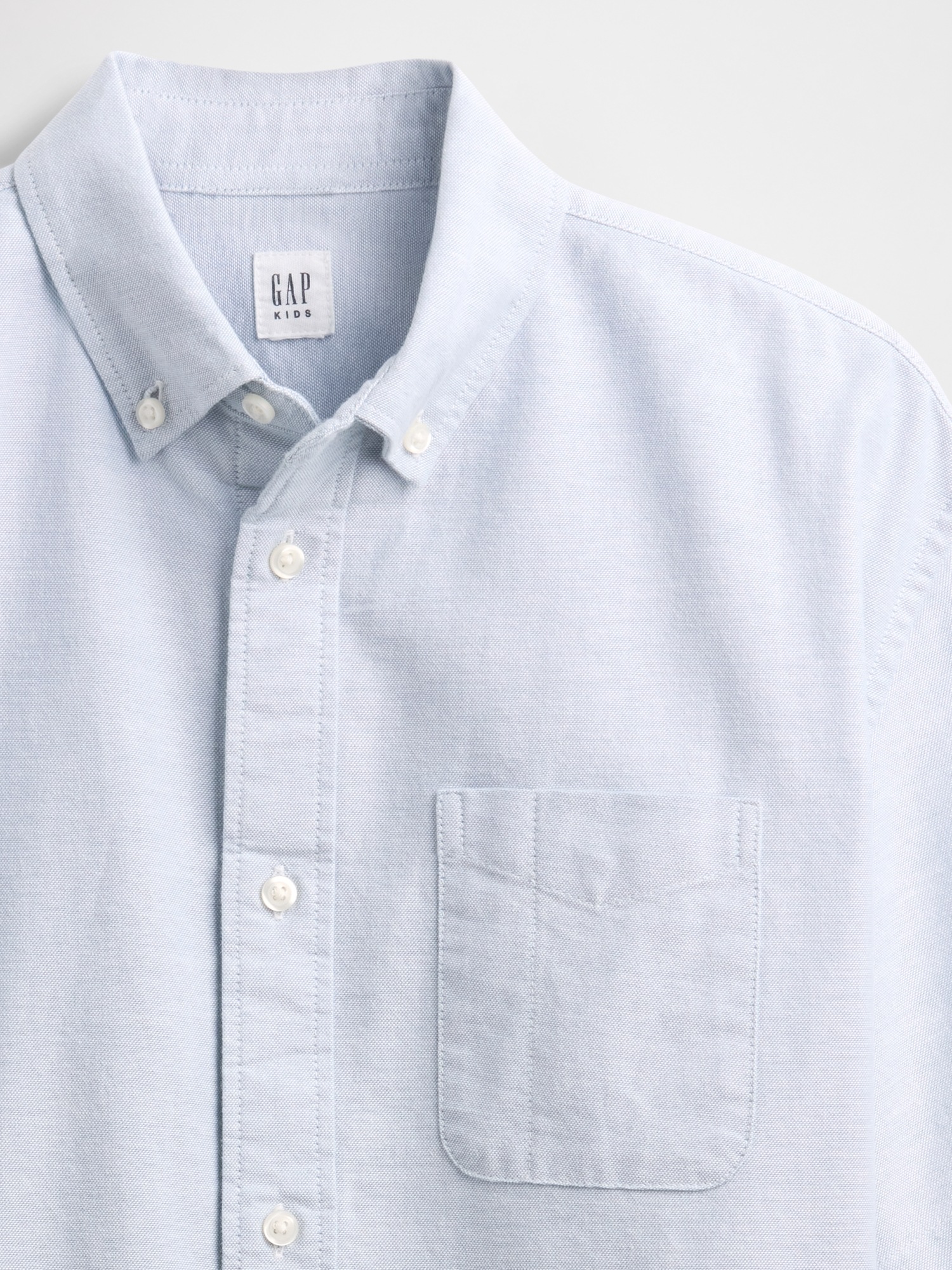Детские рубашки Gap Kids Uniform Relaxed Oxford Shirt — фото 5