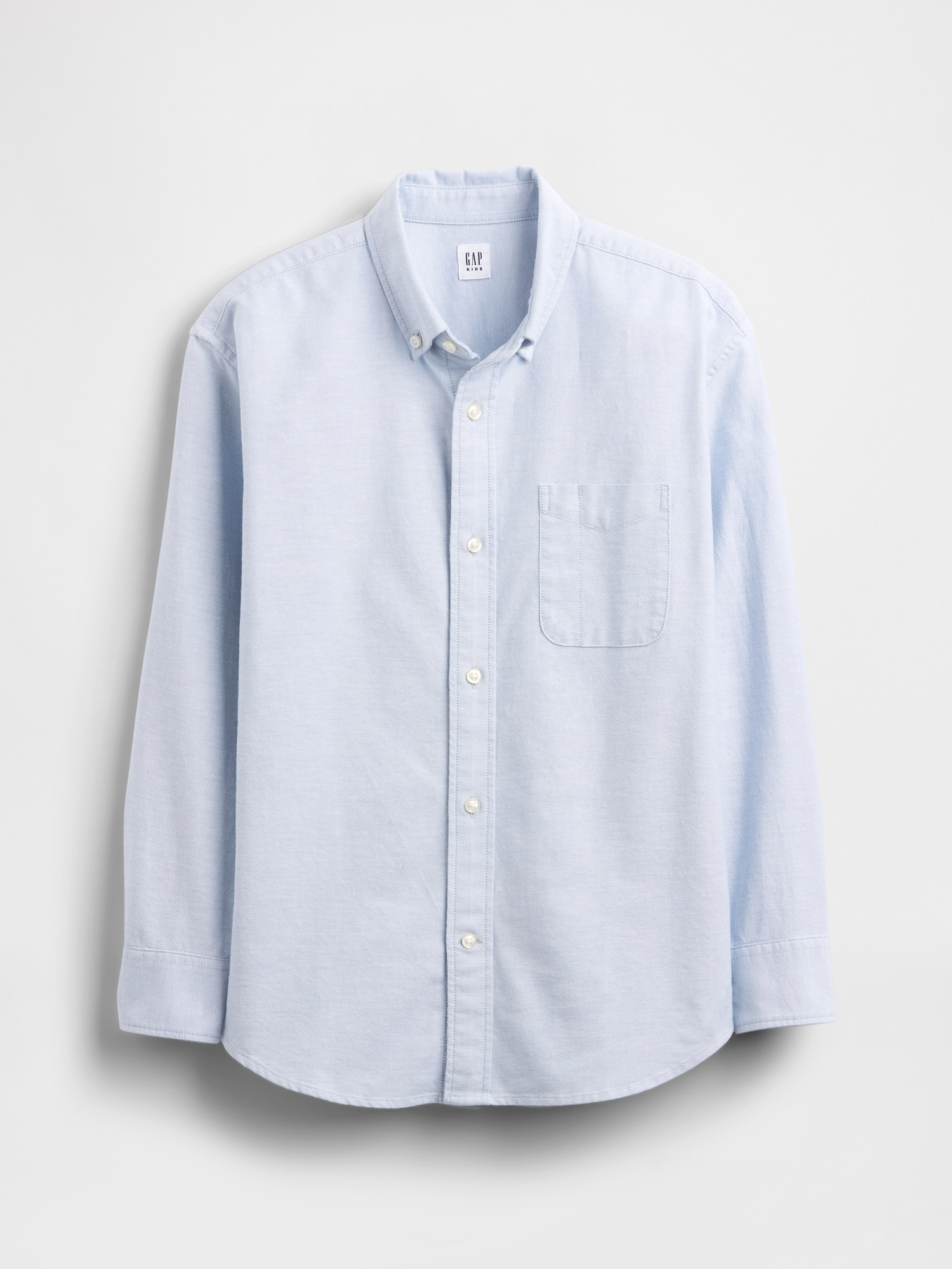 Детские рубашки Gap Kids Uniform Relaxed Oxford Shirt — фото 2