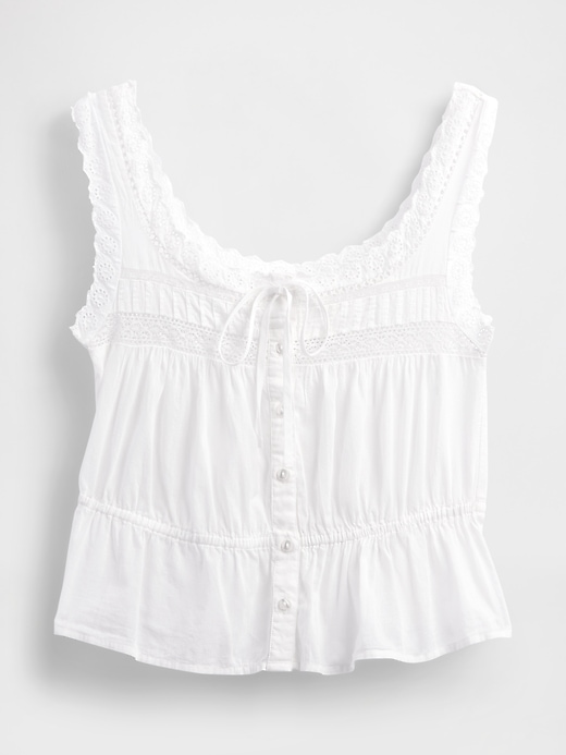 Image number 4 showing, Lace-Trim Peplum Top