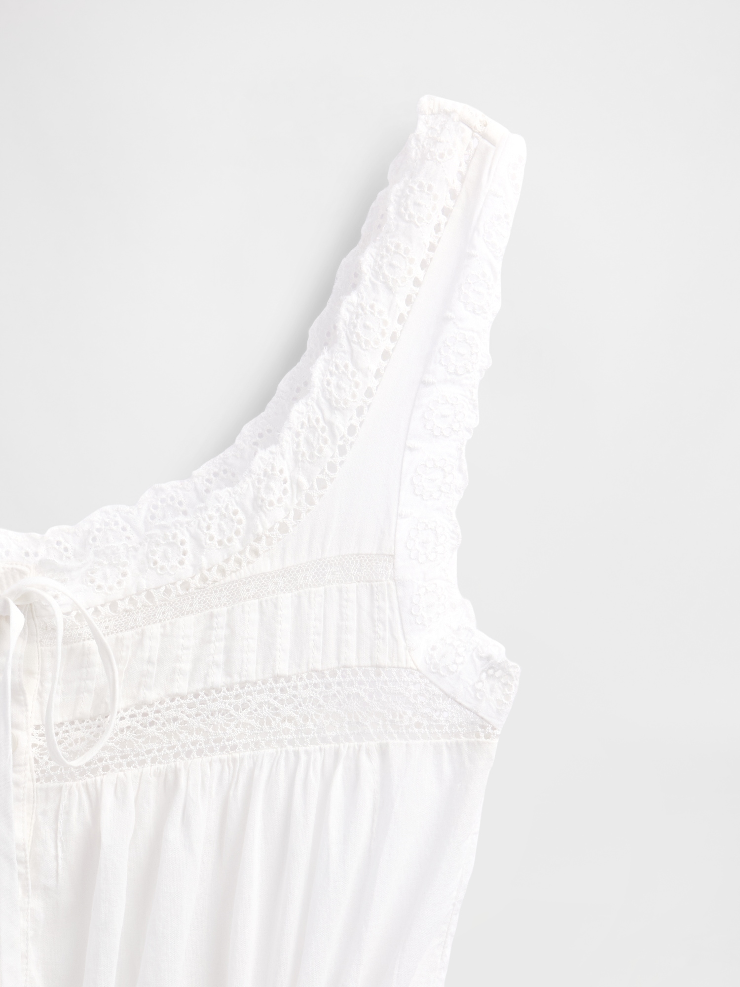 Lace-Trim Peplum Top