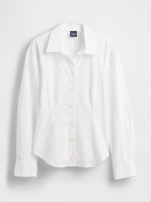 Image number 4 showing, Organic Cotton Poplin Dolman Classic Shirt
