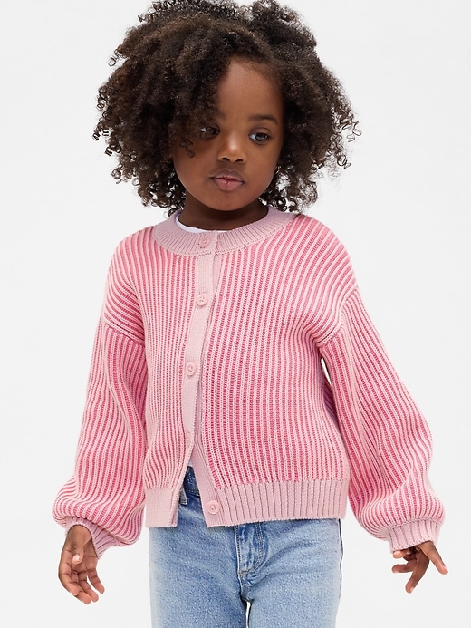 Image number 1 showing, Baby & Toddler Crewneck Cardigan Sweater