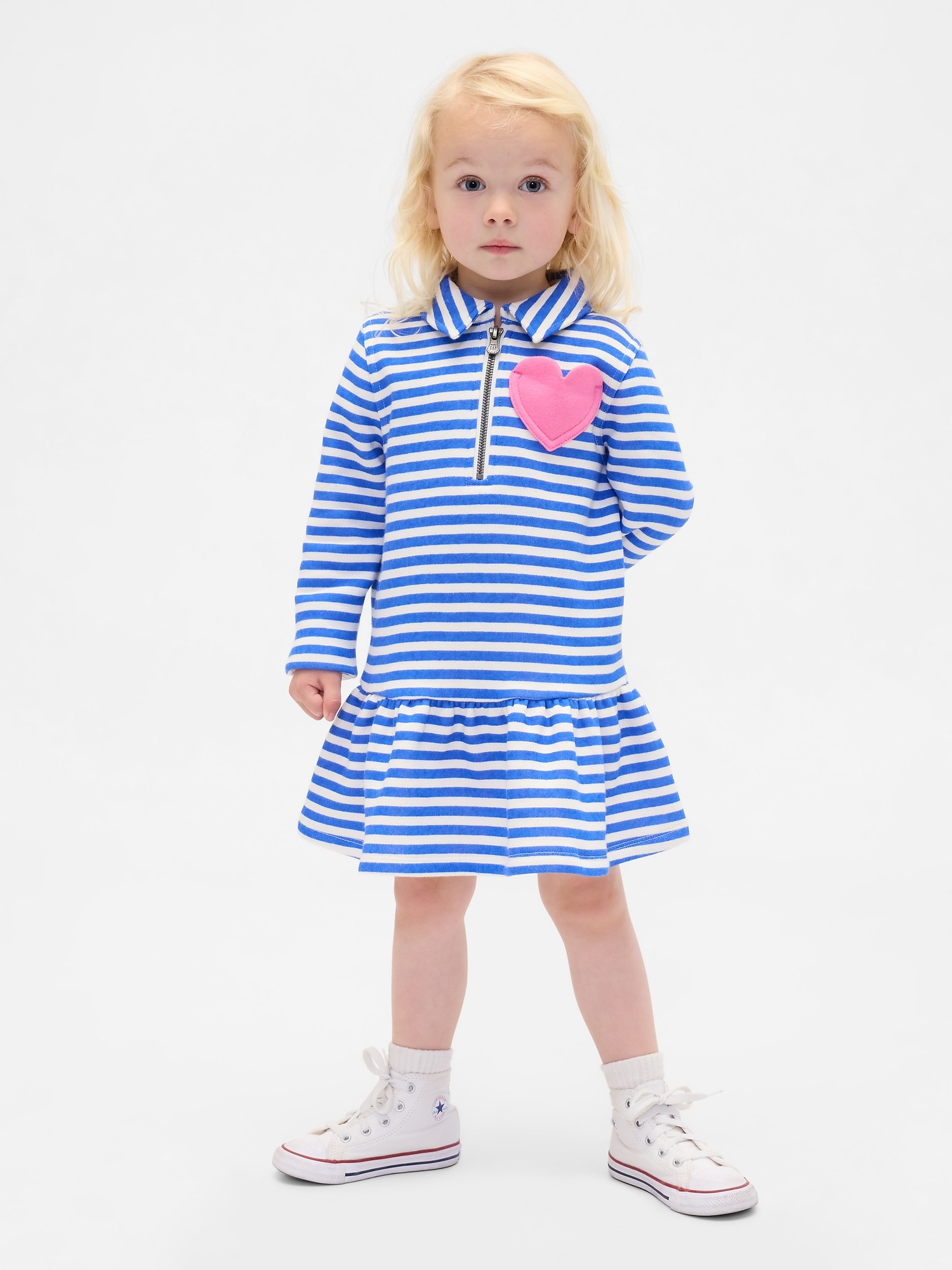 Детские платья Gap Baby & Toddler Half-Zip Pullover Sweatshirt Dress