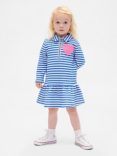 Baby & Toddler Half-Zip Pullover Sweatshirt Dress