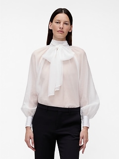 GapStudio Sheer Bow Shirt