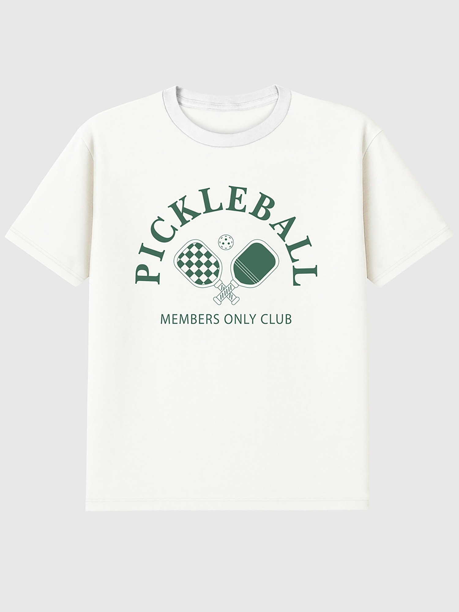 Pickleball Members Only Graphic T-Shirt - White