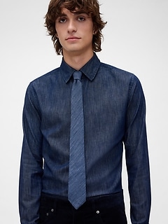 GapStudio Chambray Skinny Tie