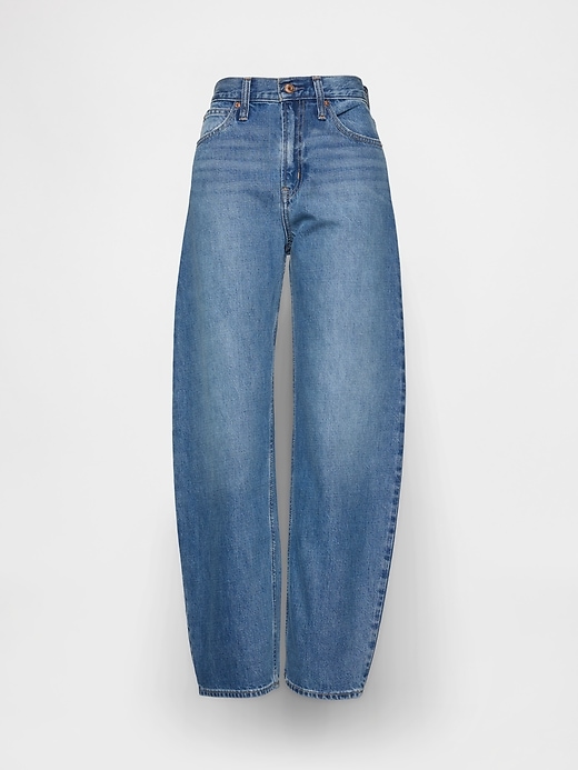 Image number 7 showing, High Rise Barrel Jeans