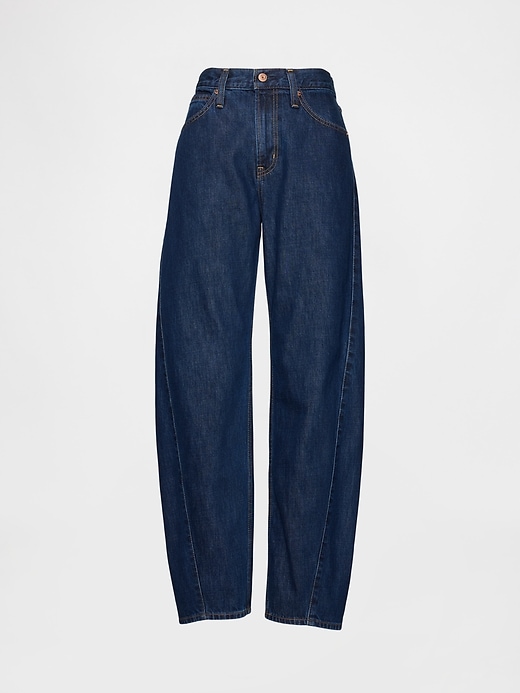 Image number 6 showing, High Rise Barrel Jeans