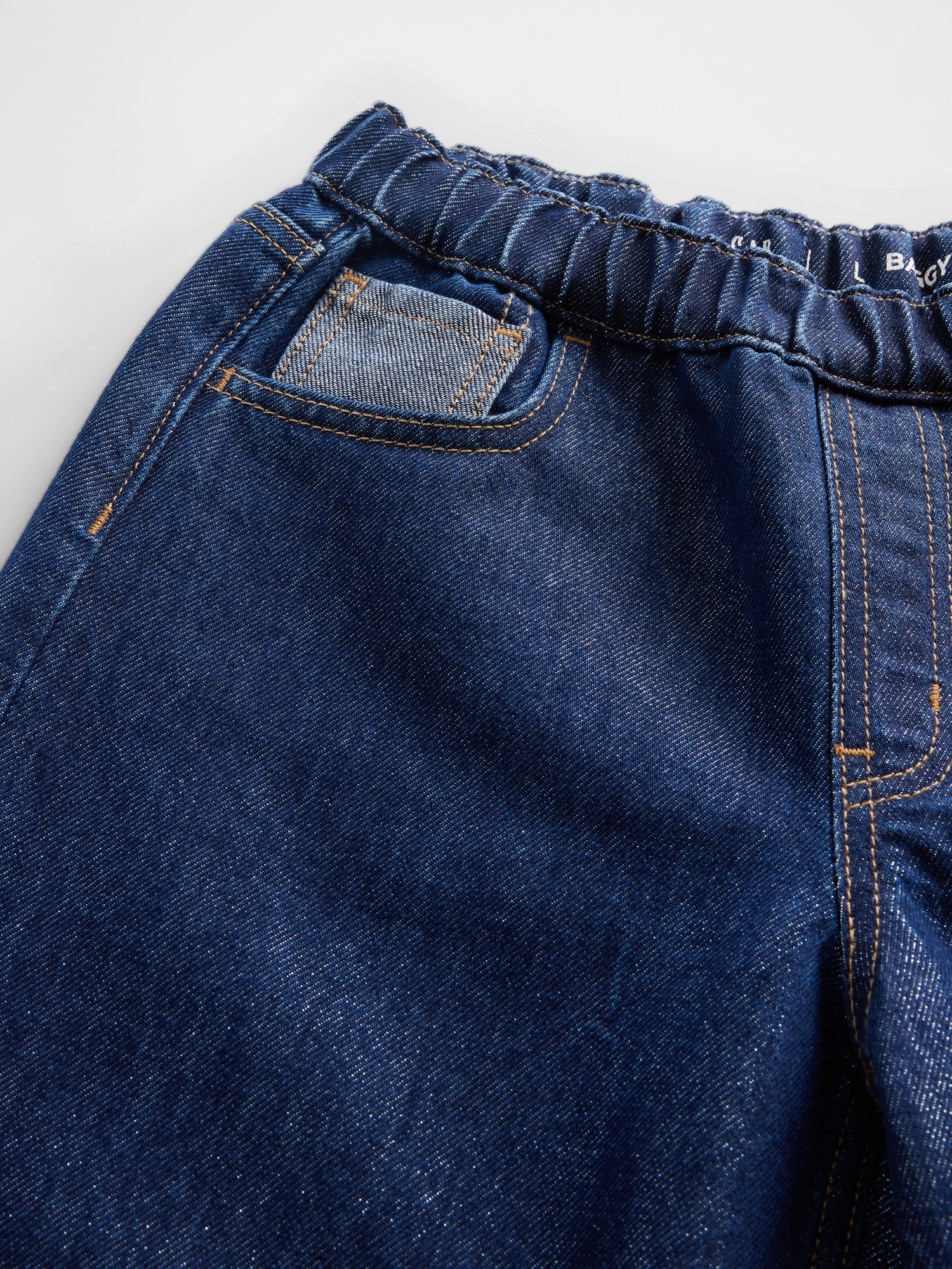 Kids Low Rise Baggy Metallic Jeans