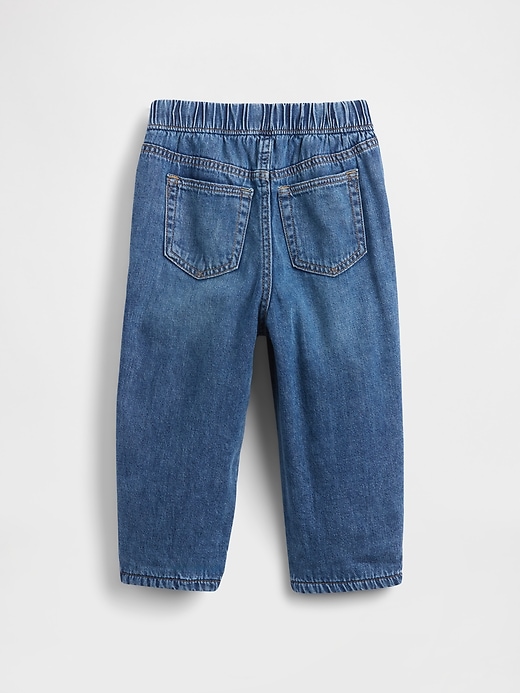 Image number 2 showing, Baby & Toddler Cozy-Lined Barrel Jeans