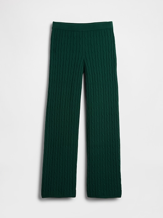 Image number 6 showing, CashSoft Cable-Knit Sweater Pants