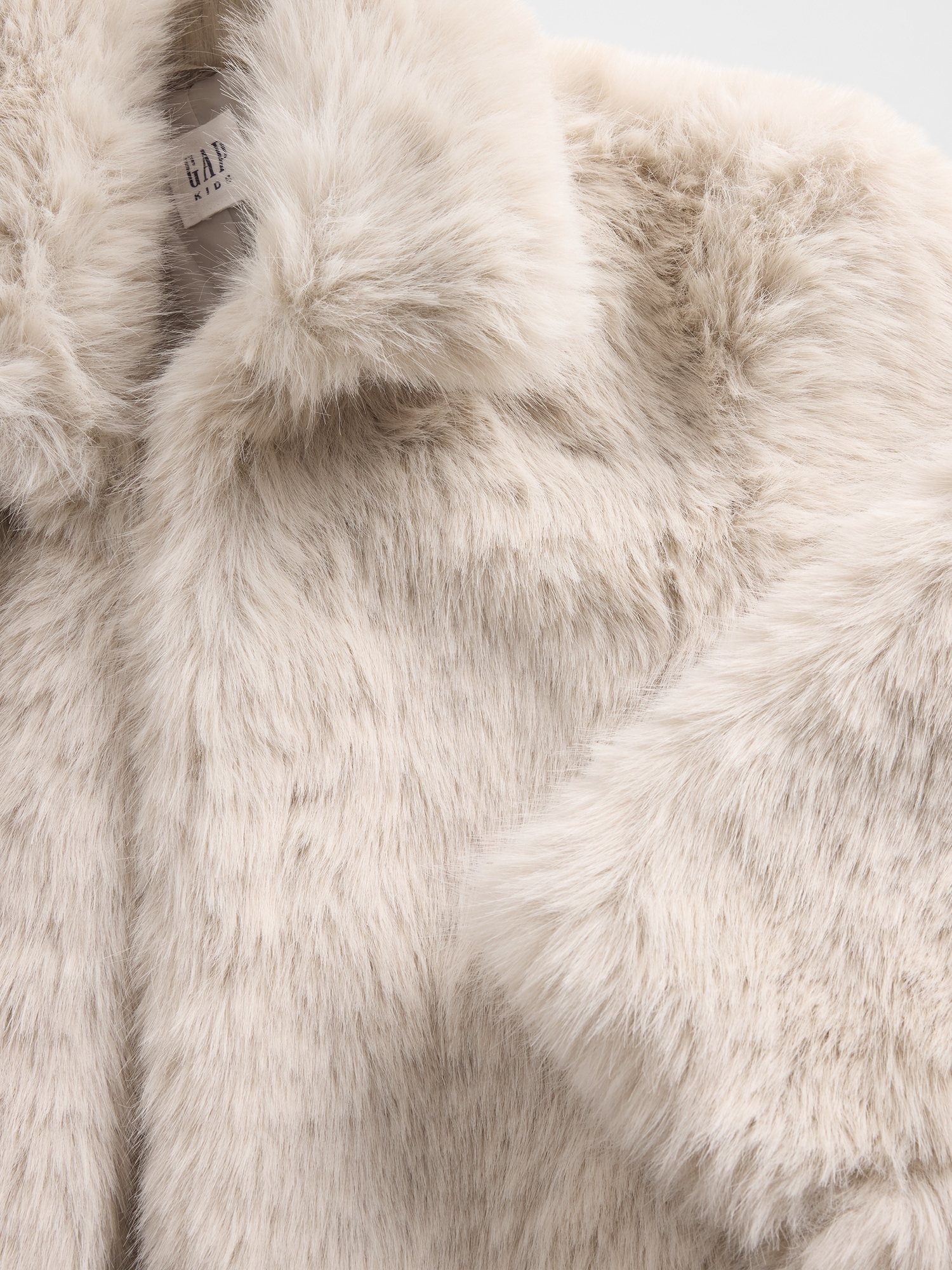 Kids Recycled Faux Fur Crop Coat