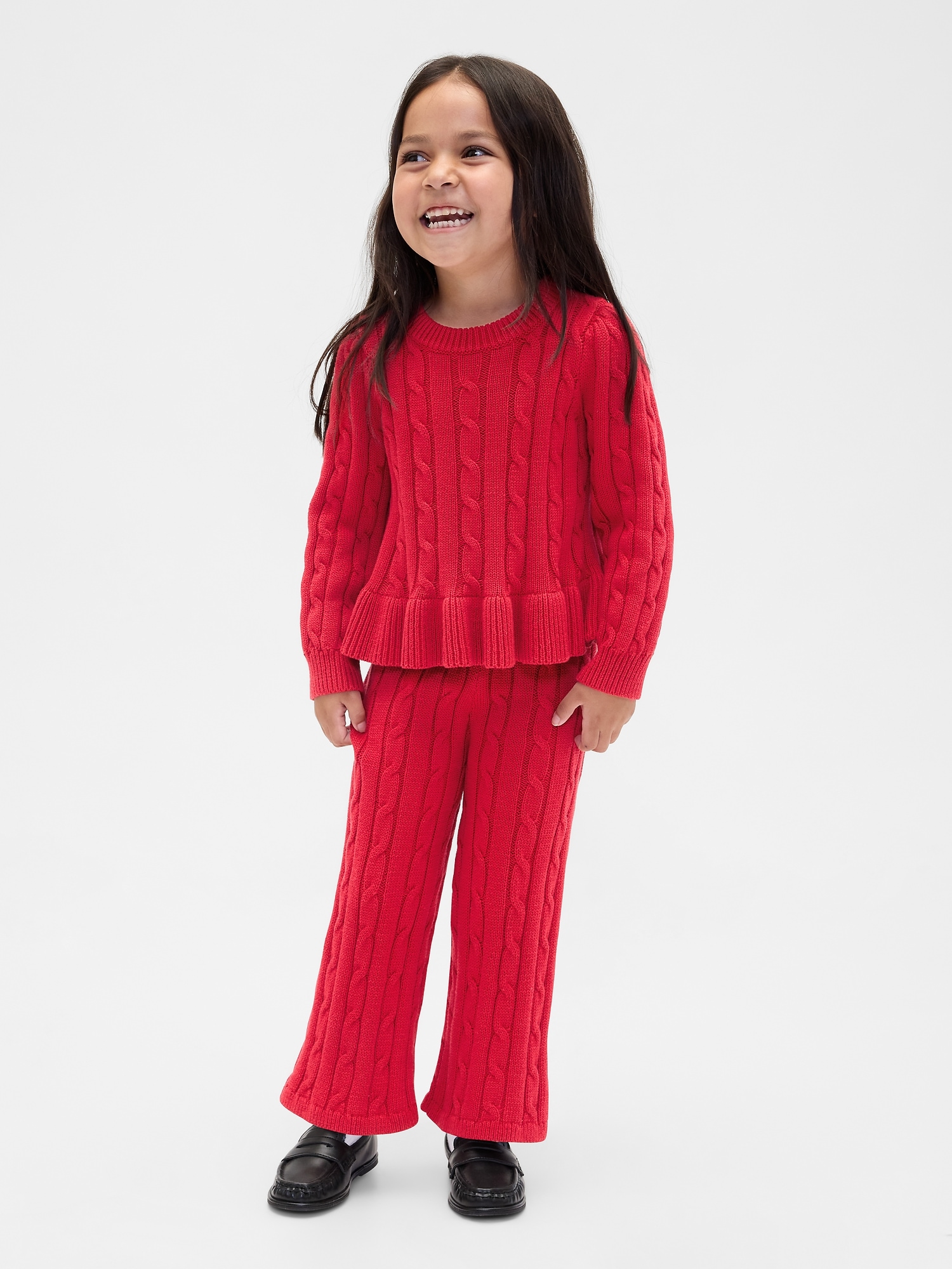 Baby & Toddler Cable-Knit Sweater Set - Modern Red