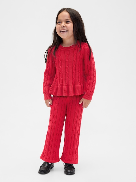 Baby & Toddler Cable-Knit Sweater Set