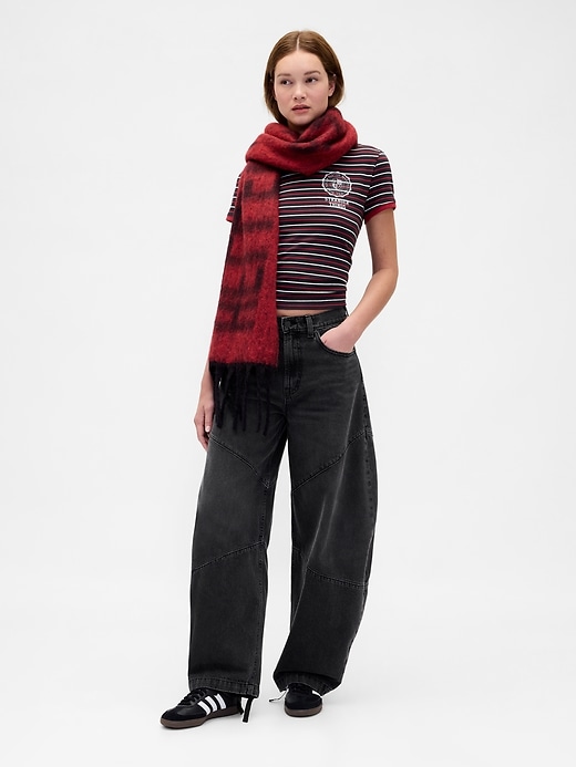 Image number 1 showing, Stranger Things High Rise Seamed Horseshoe Jeans