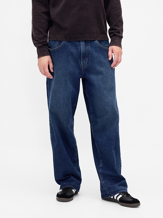 Image number 3 showing, Stranger Things Adult Flannel-Lined Extra Baggy Jeans