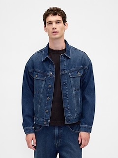 Stranger Things Adult Flannel-Lined Icon Denim Jacket