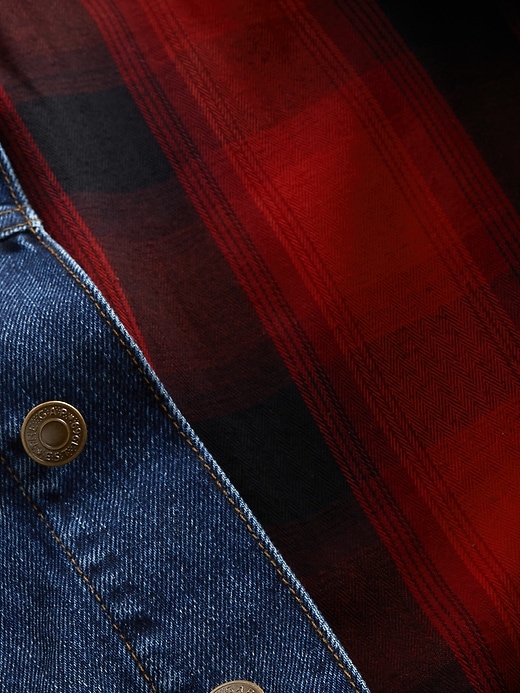 Image number 6 showing, Stranger Things Adult Flannel-Lined Icon Denim Jacket
