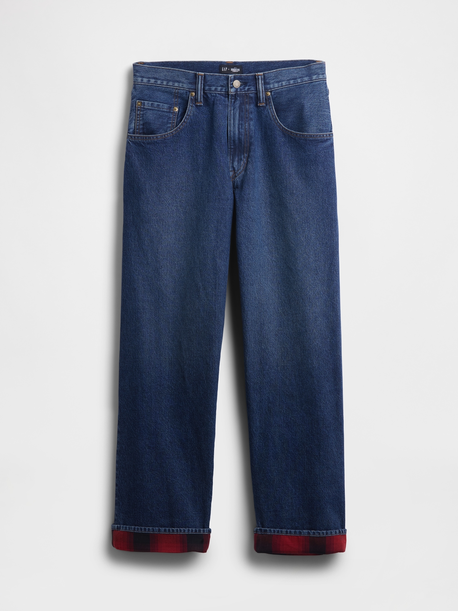 Stranger Things Adult Flannel-Lined Extra Baggy Jeans