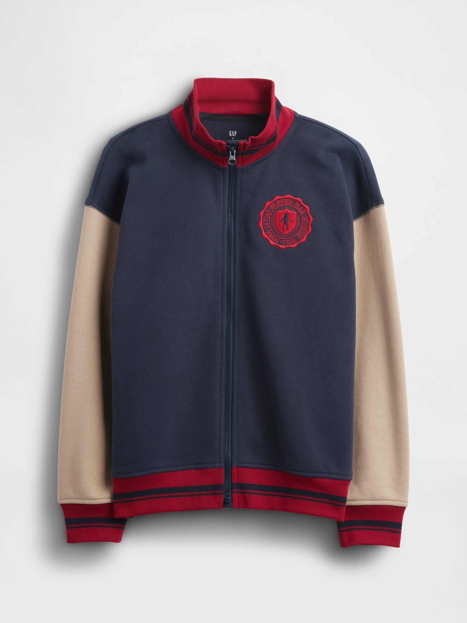Детские толстовки Gap Stranger Things Kids VintageSoft Varsity, цвет: Тёмно-синий — фото 5