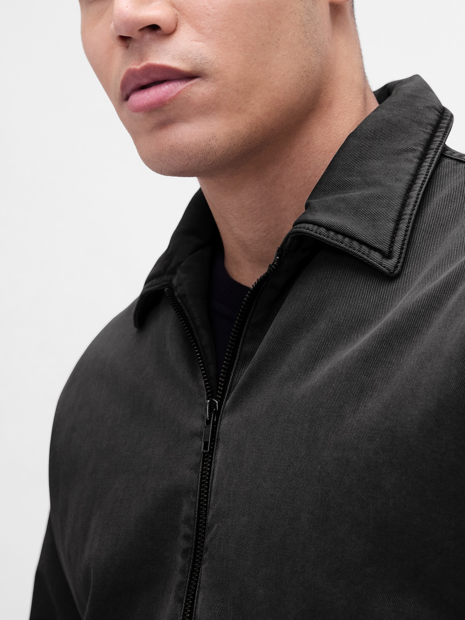 Washed Twill Bomber Jacket