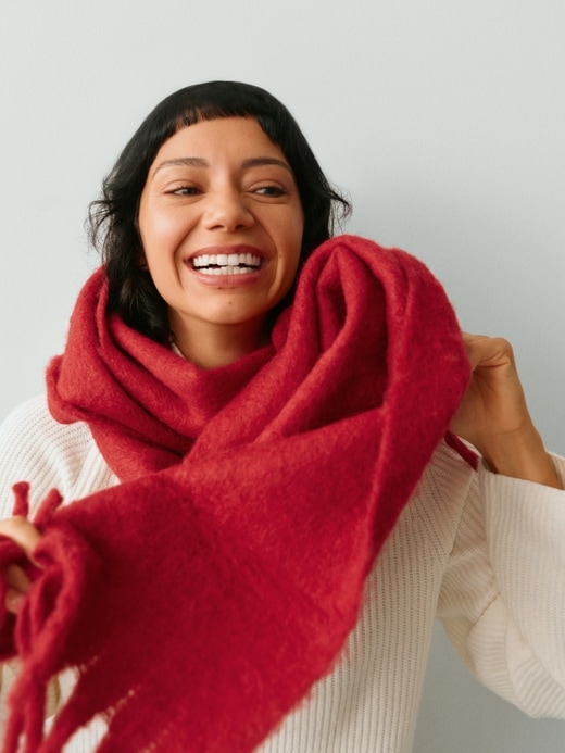 Brushed Fringe Scarf